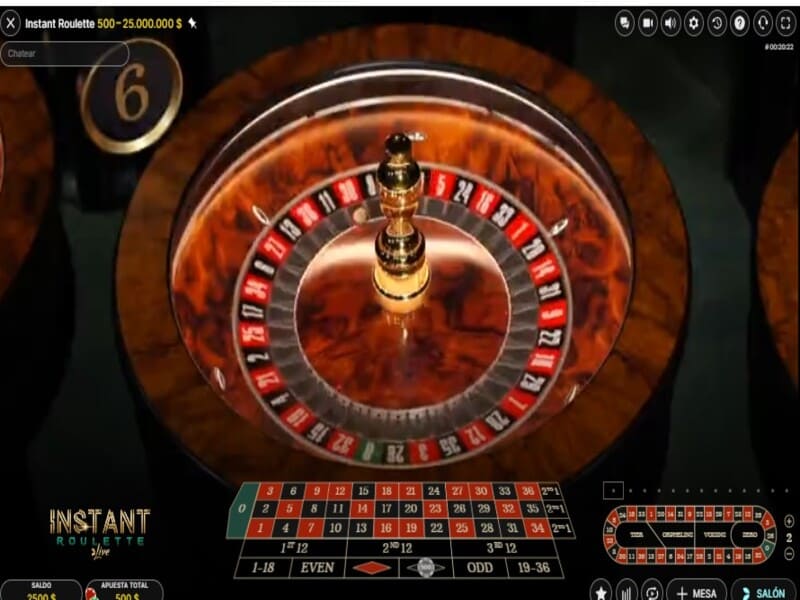 Instant Live Roulette game features