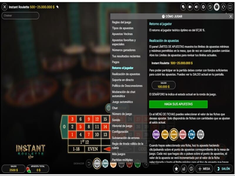 Stratégies et tactiques à la roulette instantanée en direct