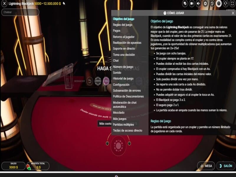 Jouer au Lightning Blackjack avec de l'argent réel