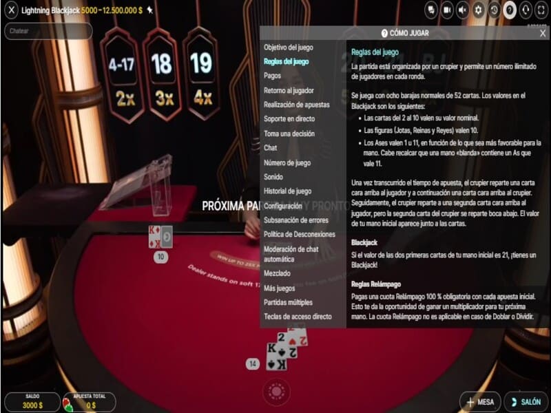 Estratégias e tácticas no Lightning Blackjack da Evolution Gaming